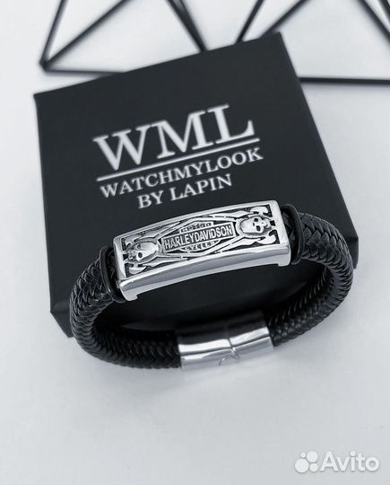 Браслет harley davidson кожаный