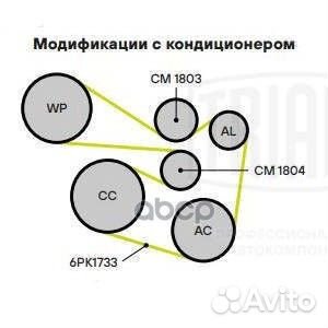 Натяжитель ремня приводного VAG 1.4/1.6 02- CM