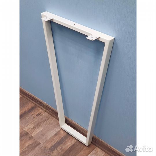 Подстолье для стола белое с регулировкой Трапеция Лофт 1000 350 40 мм барное металлическое