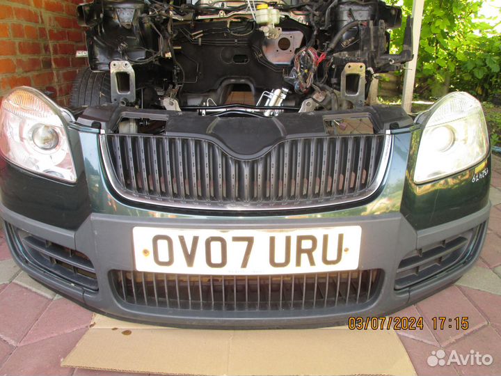 Бампер передний Шкода румстер скаут,фабия 2