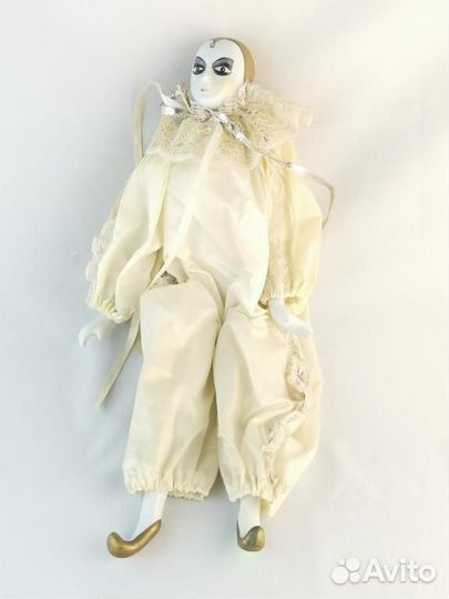 Редкая фарфоровая кукла клоуна, Европа