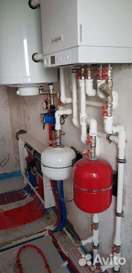 Монтаж отопление водоснабжение, котлов