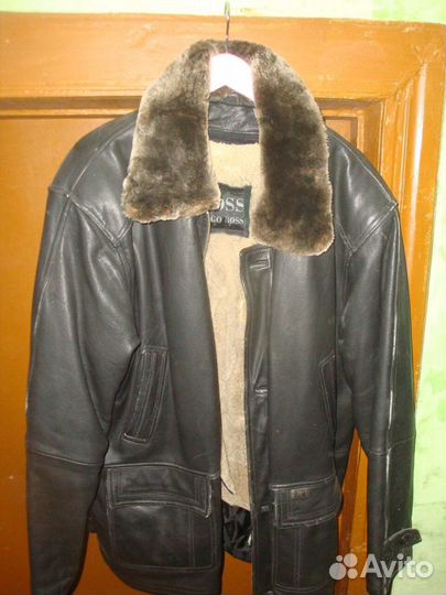 Кожаная куртка boss