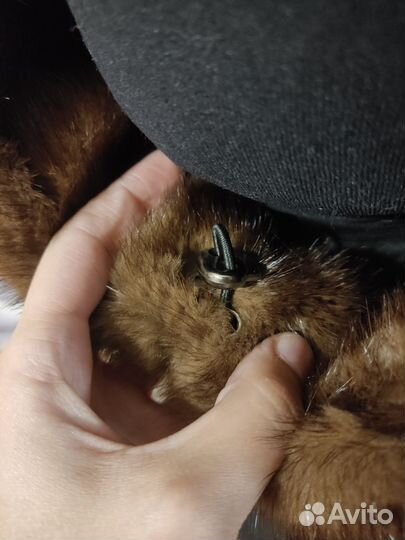 Капор из норки коричневый