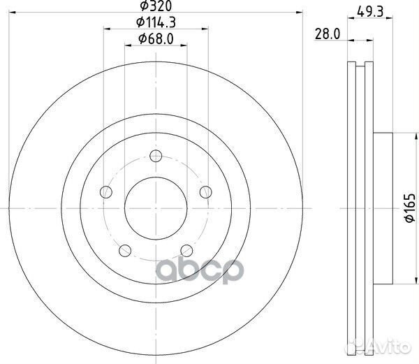 Диск тормозной перед ND2051K nisshinbo