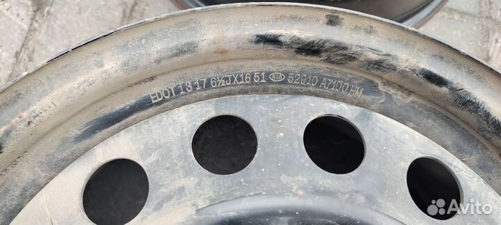 Штампованный диск R16 Киа оригинал