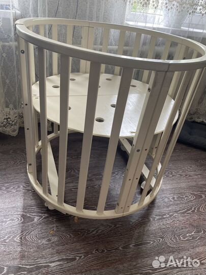 Детская кроватка круглая овальная