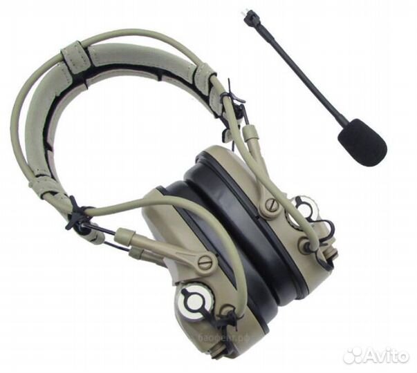 Гарнитура для рации активная тактическая с шумопод
