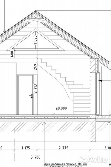 Лестница на металлокаркасе