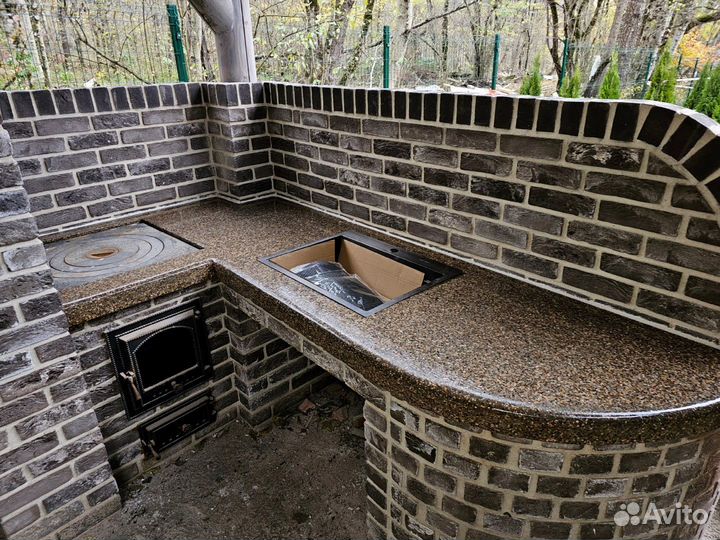 Гранитная столешница для мангала