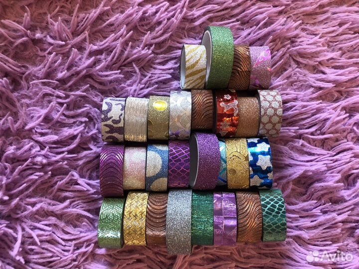 Декоративные блестящие скотчи - 28 шт