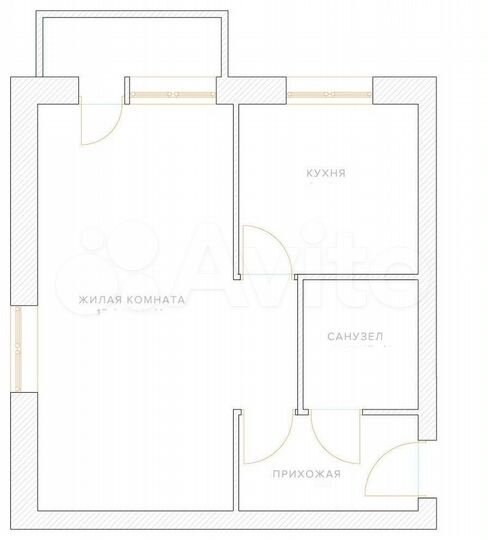 1-к. квартира, 35 м², 3/5 эт.