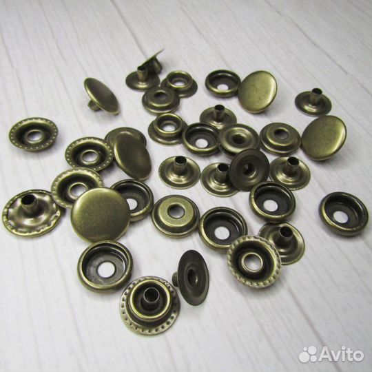 Кнопки кольцевые пробивные №61 15 мм, набор 80 шт