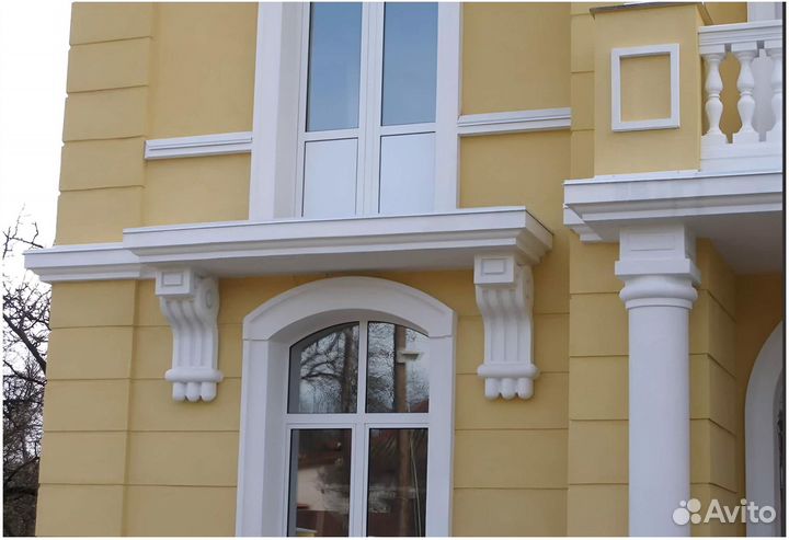 Фасадные карнизы, молдинги, наличники