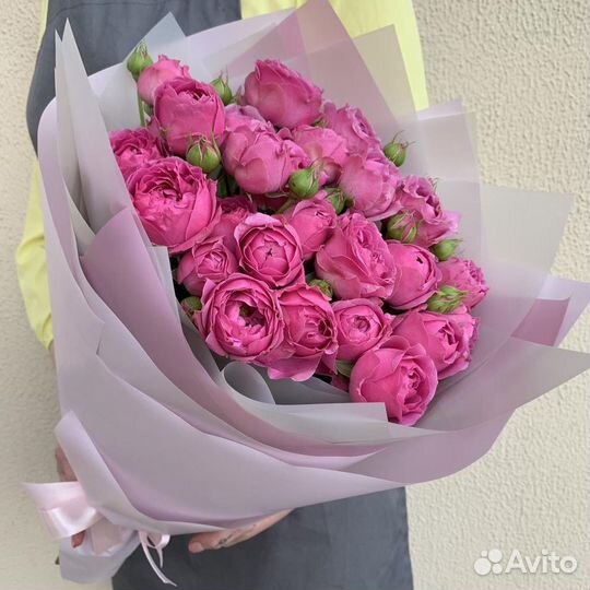 Букет пионовидных роз, доставка цветов, букетов