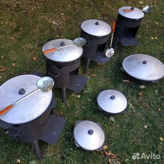 Казан чугунный 10 литров + Печь для казана