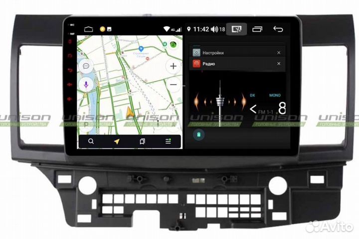 Магнитола android Mitsubishi Ланцер Unison