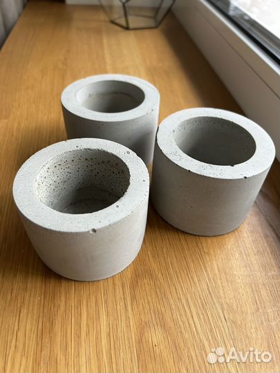 Бетонные горшки для суккулентов
