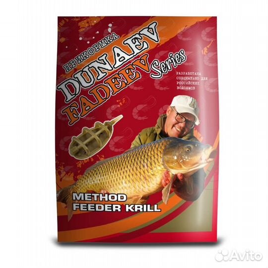 Прикормка dunaev fadeev 1кг Method Feeder Krill