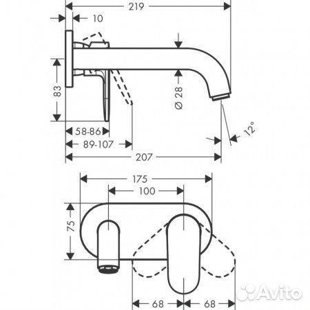 Смесители для раковины Hansgrohe 71576670