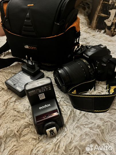 Nikon d5300+фотовспышка Godox