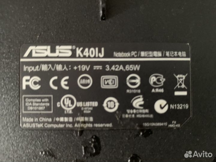 Ноутбук asus K40IJ
