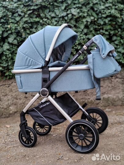 Коляска 3 в 1 Luxmom 750 изумрудная