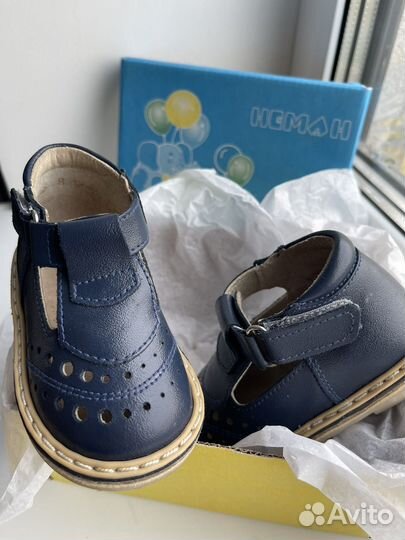 Кожаные сандали для мальчика 19 размер