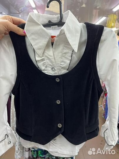 Жилетка для девочки велюровая