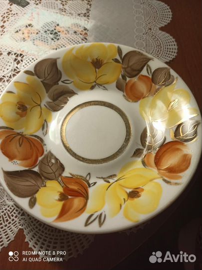 Блюдце Хайта. Фарфор, ручная роспись. СССР