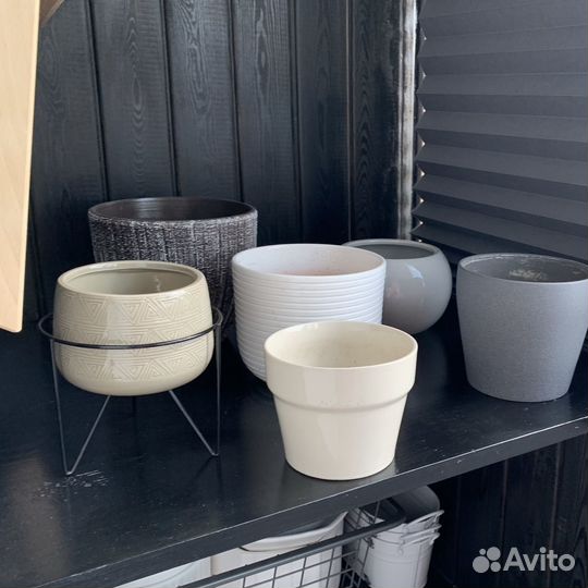 Кашпо керамические для цветов 6шт Леруа и Икеа