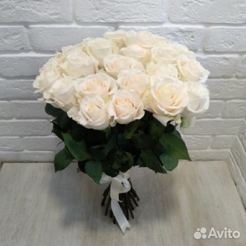 Букет 25 белых роз Цветы Иркутск