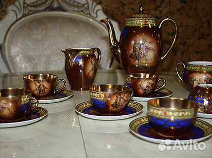 Вышлю винтаж 40-50е кофе наборГермания сервиза car