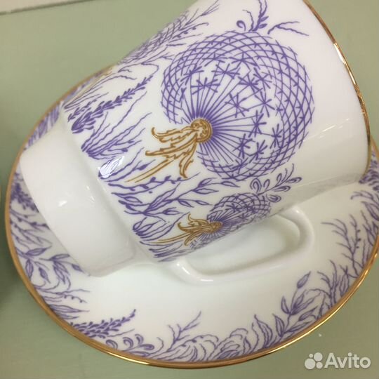 Чашка С блюдцем кофейная костяной фарфор ифз(лфз)