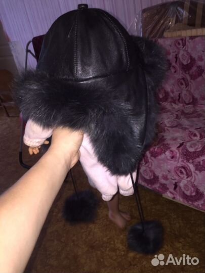 Шапка ушанка женская