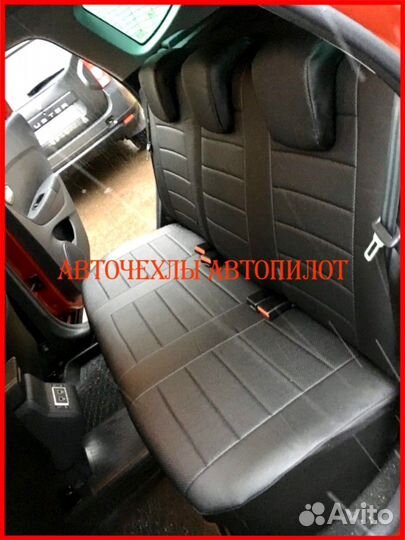 Чехлы Автопилот Renault Kaptur из экокожи чёрные