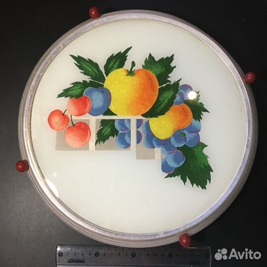 Поднос столик крутящийся винтаж СССР фрукты