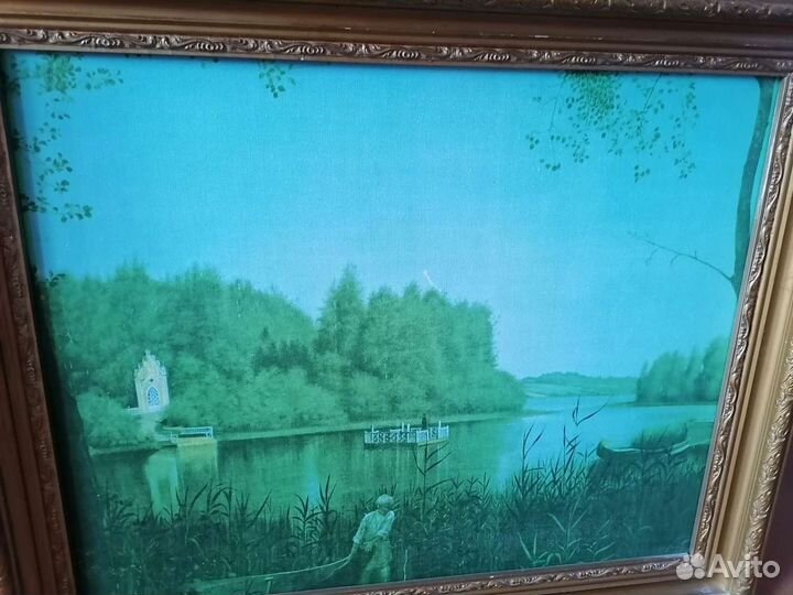 Картина репродукция на ткани 