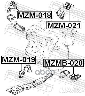 Опора двс mazda MPV 99- пер. MZM019 Febest