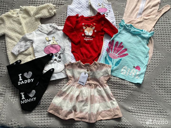 Пакет вещей 62,68,74 размер на девочку