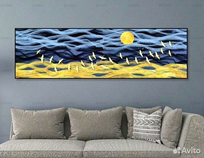 Картины в Скандинавском стиле неоклассика 40/120см