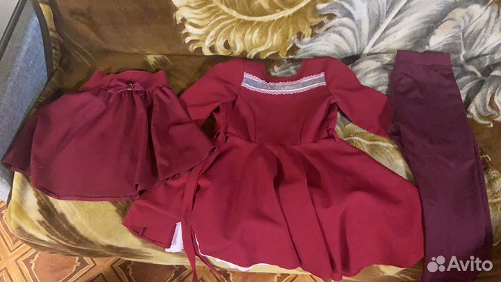 Школьная форма бордовая 128