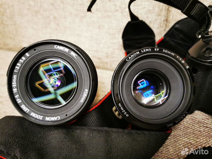 Canon 600d + 2 объектива 50mm 1.8 и kit