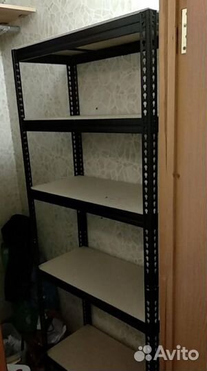 Стеллаж черный Loft для балкона (ширина 90 см)