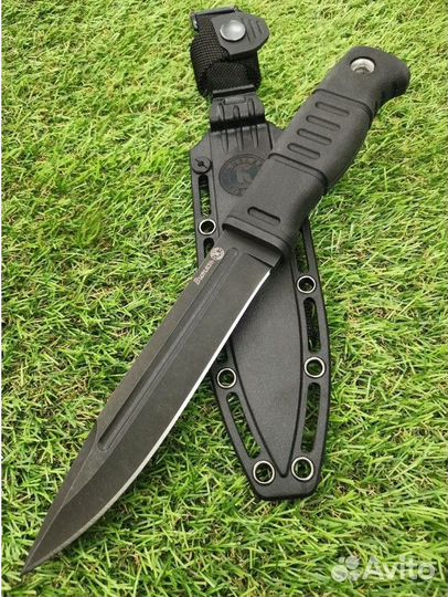 Туристический нож Витязь Black ножны пластик