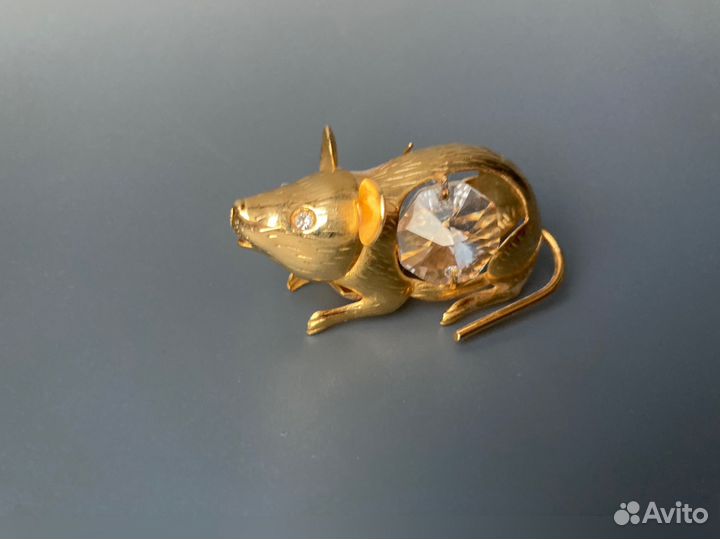 Фигурка мыши с кристаллами swarovski
