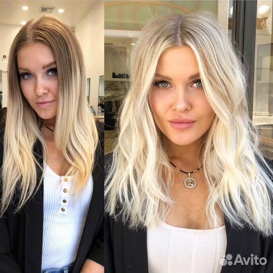 Окрашивание в платиновый блонд. Убираю желтизну