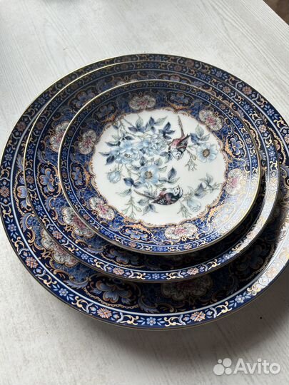 Тарелка настенная птицы на ветке