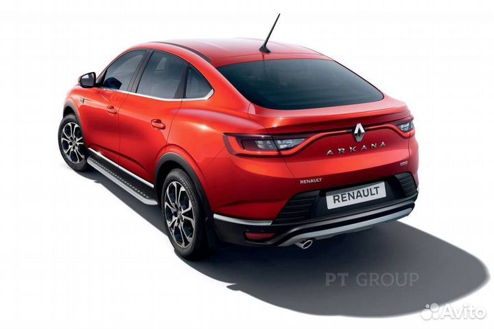 Защита порогов с алюмин. площадкой Renault arkana