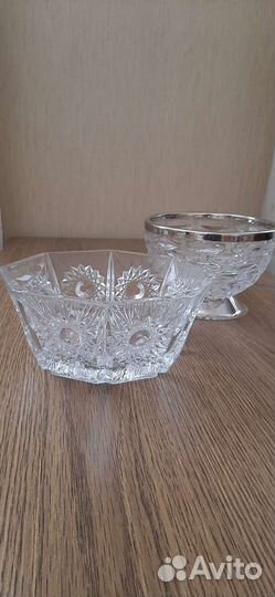 Ваза хрустальная СССР для фруктов
